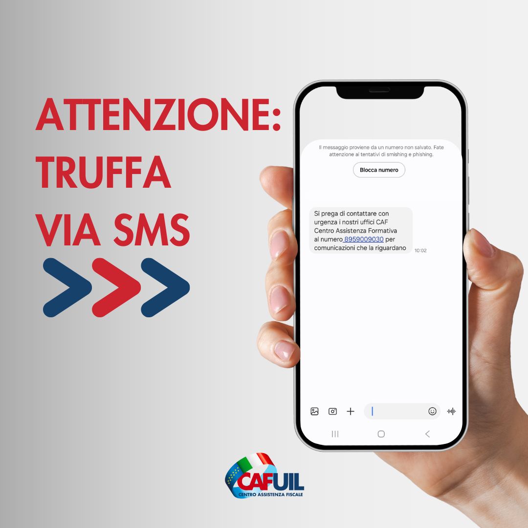 attenzione alle truffe via sms